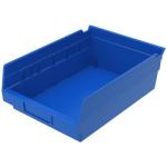 Akro-Mills Shelf Bin, 11 5/8"L x 4"H x 8 3/8"W, Blue
