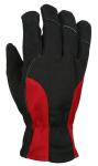 MCR Safety Black/Red Split Cow Leather Driver Baggage Handling Gloves