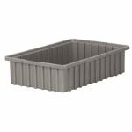 Akro-Mills Akro-Grid Dividable Grid Container, 16 1/2"L x 4"H x 10 7/8"W, Grey