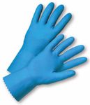West Chester Standard 18 Mil Blue Flock Lined Latex Chemical Resistant Gloves