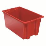 Akro-Mills Nest & Stack Tote, 18"L x 9"H x 11"W, Red