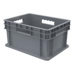 Akro-Mills Straight Wall Container, Solid Side & Base, 15 3/4"L x 8 1/4"H x 11 3/4"W, Grey