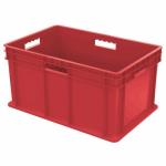 Akro-Mills Straight Wall Container, Solid Side & Base, 23 3/4"L x 12 1/4"H x 15 3/4"W, Red