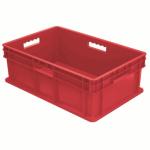 Akro-Mills Straight Wall Container, Solid Side & Base, 23 3/4"L x 8 1/4"H x 15 3/4"W, Red