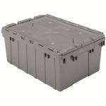 Akro-Mills Attached Lid Container, 8.5 gal, 21 1/2"L x 9"H x 15"W, Grey