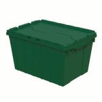Akro-Mills Attached Lid Container, 12 gal, 21 1/2"L x 12 1/2"H x 15"W, Green