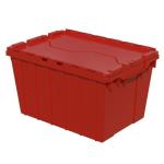 Akro-Mills Attached Lid Container, 12 gal, 21 1/2"L x 12 1/2"H x 15"W, Red