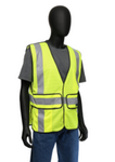 West Chester Lime Mesh Class 2 Vest With Hook, & Loop Front, One Size Fits All