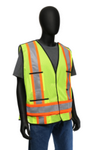 West Chester 2X-Large 100% Polyester Lime Class 2 Breakaway Vest With Two-Tone Tape, Hook & Loop Front