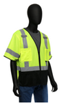 West Chester Medium Lime/Black Bottom 100% Polyester Class 2 Color Block Surveyor Vest With Zipper Front