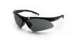 SAS 540-0201 Diamondback Safety Glasses - Black Frame with Shade Lens - Polybag (12 Pr)