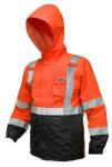 MCR Safety Luminator™ Orange/Black Polyester/Polyurethane Class 3 Waterproof Jacket