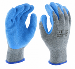 West Chester Blue/Gray 10 Gauge Crinkle Latex Palm Dipped Gloves