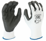 West Chester Barracuda 13 Gauge Black/White PU Dipped HPPE Cut Resistant Gloves