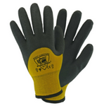 PIP Barracuda 7 Gauge Black Acrylic Dipped Knuckles 13 Gauge Yellow Nylon Gloves