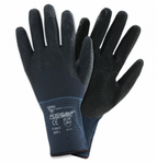 West Chester Black Crinkle Latex 3/4 Coated Blue Nylon Gloves