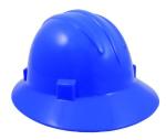 SAS Safety 7160-12 Hard Hat Full Brim with Ratchet, Blue (Box of 8)