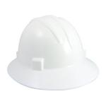 SAS Safety 7160-10 Hard Hat Full Brim with Ratchet, White (Box of 8)