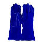PIP Blue Bison™ Blue Cotton Lined & Kevlar Stitched Split Cowhide Leather Welding Gloves - Large