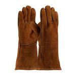 PIP® Brown Cotton Lined Split Cowhide Leather Welding Gloves - Large