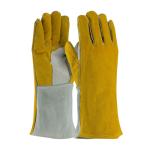 PIP® Yellow Cotton Foam Lined & Kevlar Stitched Split Cowhide Leather Welding Gloves - Large