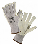 West Chester PosiGrip™ Cowhide Leather Palm Grey String Knit Gloves