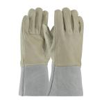 PIP® Natural Mig Tig Kevlar Stitched Top Grain Pigskin Leather Welding Gloves - Split Leather Gauntlet Cuffs