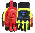 West Chester R2 Red/Yellow Safety Rigger Insulated Reinforced Comfort High Dexterity Gloves