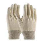 PIP Ladies Premium Grade Natural Cotton Canvas Single Palm Gloves - Knit Wrist