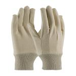 PIP Ladies Economy Grade Natural 10 oz. Cotton Canvas Single Palm Gloves - Knit Wrist