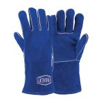 PIP Ironcat Blue Cotton Foam Lined Kevlar Stitched Shoulder Split Cowhide Leather Welding Gloves - Ladies