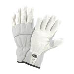 Ironcat® Gray/White Kevlar Stitched Foam Padded Knuckles Buffalo Skin Utility Gloves