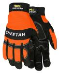 MCR Safety Black & Orange Synthetic Leather Multi-Task Baggage Handling Gloves