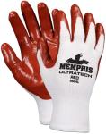 MCR Safety Ultra-Tech Red 13 Gauge Nitrile Palm Baggage Handling Gloves