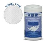 SCRUBS® CLEAR REFLECTIONS® Glass Cleaner Wipes 50 Towel Container