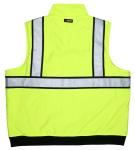 MCR Safety Class 2 ANSI Lime Insulated Body Warmer Zipper Safety Vest