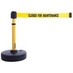 Banner Stakes Plus Barrier Set With Yellow "Closed for Maintenance" Banner