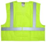MCR Safety Class 2 Break Away ANSI Lime Mesh Hook & Loop Safety Vest
