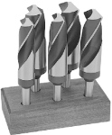 5 Pc Drill Set with Silver & Deming (1/2" Shank) Drills Made in USA