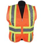 Orange Class 2 Safety Vest DOT Style Adjust Velcro Sides