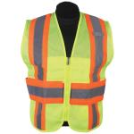 Lime Class 2 Safety Vest DOT Style Adjust Velcro Sides