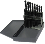 Qual Tech 21 Pc Drill Bit Set with Black Oxide Drills in Fractional Size