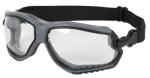 MCR Safety ForceFlex Clear Anti-Fog Lens Gray Frame Safety Goggles