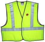 MCR Safety Flame Resistant Class 2 Breakaway Solid Modacrylic Blend Lime Safety Vest