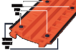 Checkers CPRPKIT1-8 Optional Anti-Slip Rubber Pad Kit (For: FL1X4, FL2X1.75)