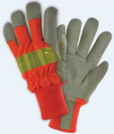West Chester Premium Grain Orange Hi-Viz Pigskin Leather Gloves
