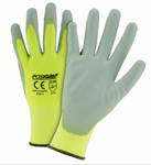 West Chester Yellow Hi-Viz PU Palm Coated Polyester Touch Screen Gloves