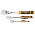 GearWrench 3pc. 1/4", 3/8" & 1/2" 90 Tooth Dual Material Ratchet Set