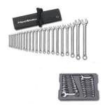 GearWrench 22pc. Metric Long Pattern Non-Ratcheting Combination Wrench Set With 20pc. Metric/SAE Stubby Wrench Set