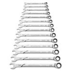 GearWrench 14pc. Metric Universal Spline XL Combination Ratcheting Wrench Set